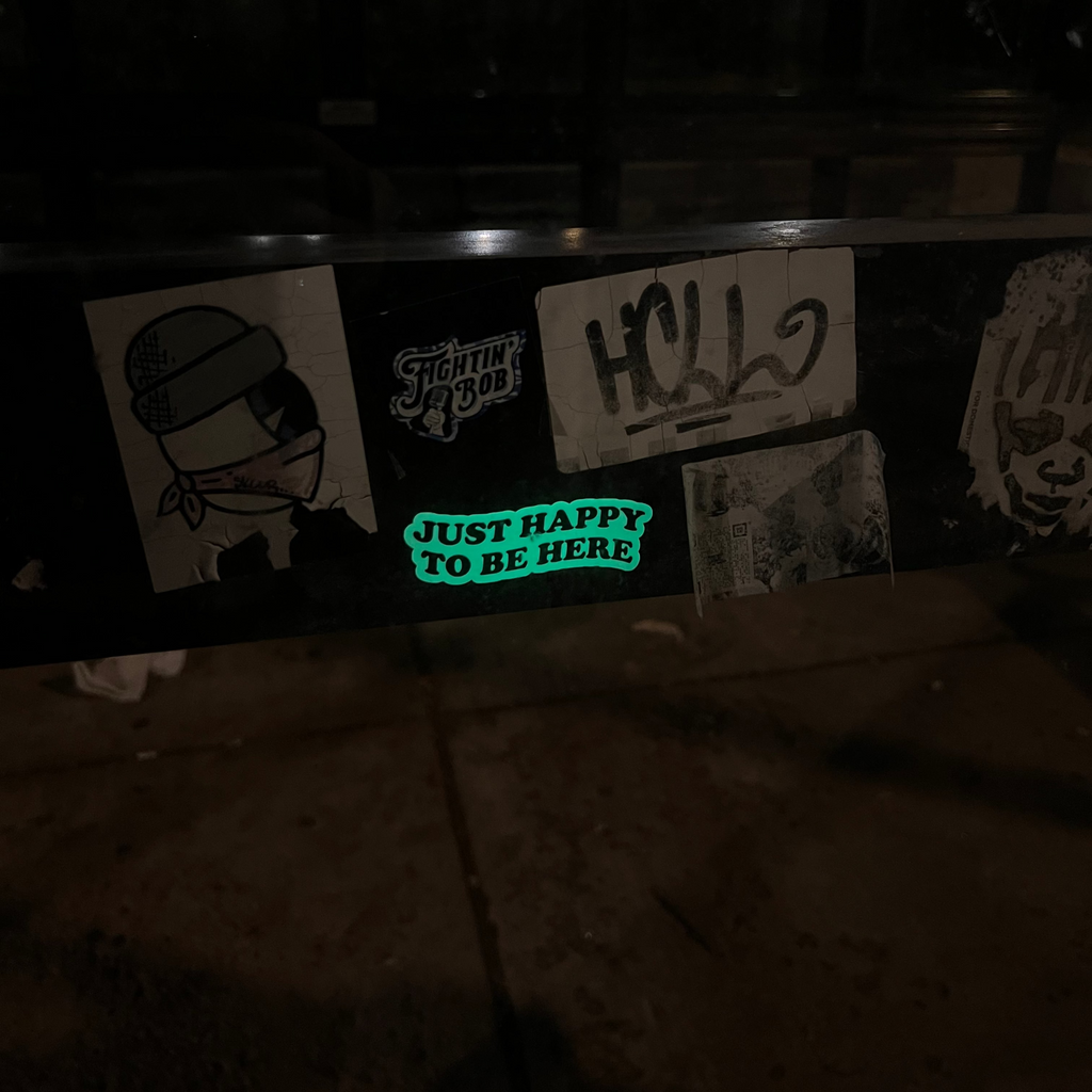 Glow in The Dark Logo Slap Sticker